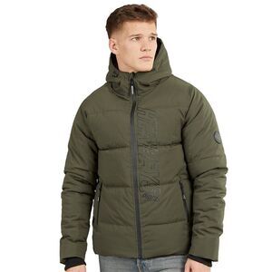 Henleys Mens System Ski Puffer Jacket / Khaki Green